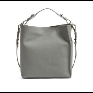 All Saints grey bucket shoulder/crossbody bag